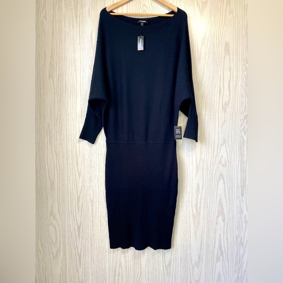 Express Off the Shoulder Midi Sweater Dress Size XL NWT - Picture 6 of 10